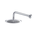 Isenberg By Flusso - 8'' Solid Brass Showerhead / Rainhead With 12'' Wall Mount Shower Arm - Chrome
