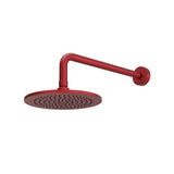 Isenberg By Flusso - 8'' Solid Brass Showerhead / Rainhead With 12'' Wall Mount Shower Arm - Crimson