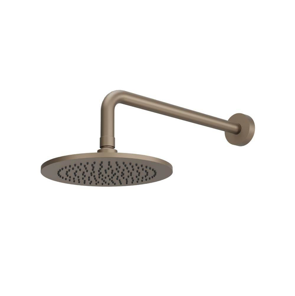 Isenberg By Flusso - 8'' Solid Brass Showerhead / Rainhead With 12'' Wall Mount Shower Arm - Dark Tan