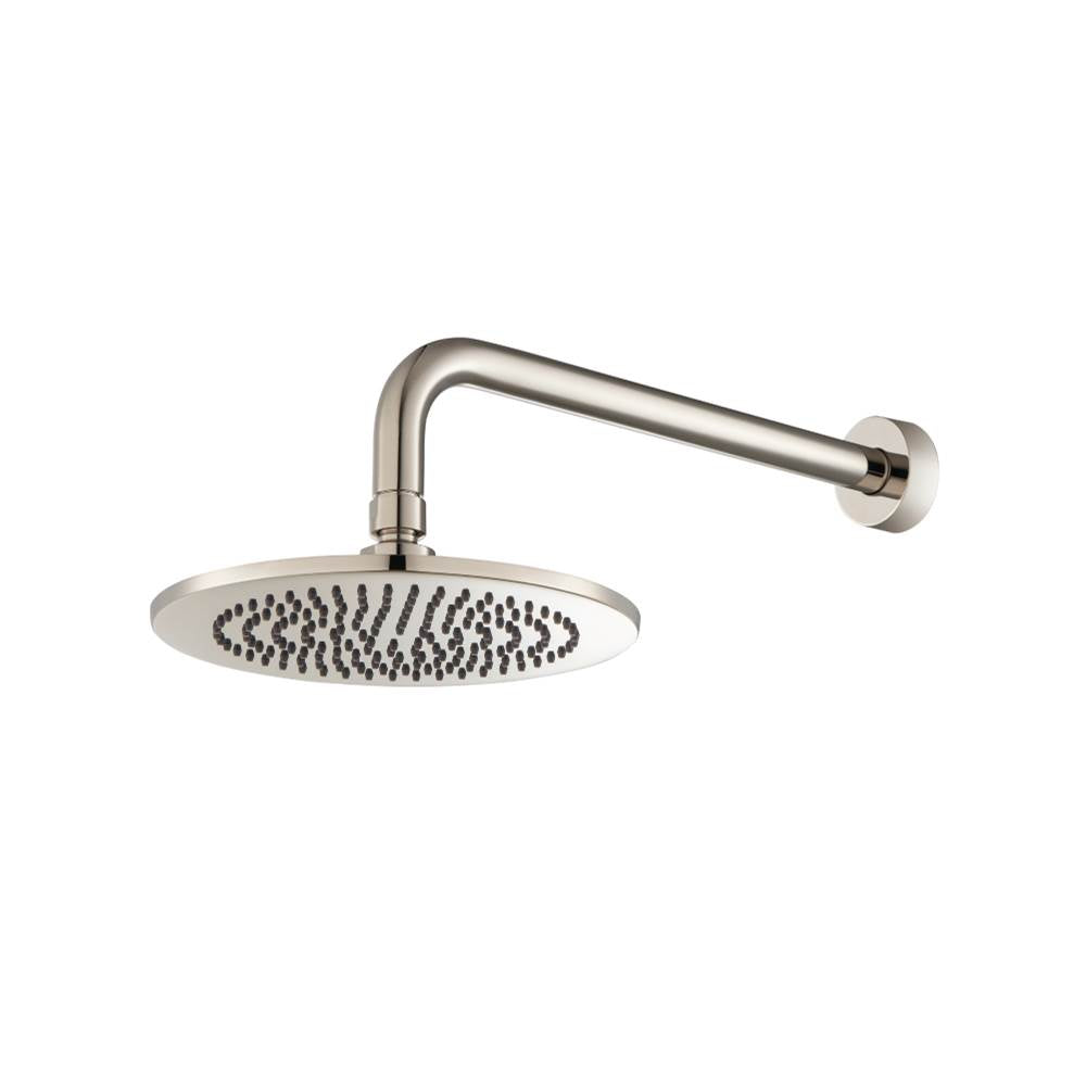 Isenberg By Flusso - 8'' Solid Brass Showerhead / Rainhead With 12'' Wall Mount Shower Arm - Polished Nickel PVD