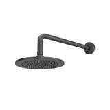 Isenberg By Flusso - 8'' Solid Brass Showerhead / Rainhead With 12'' Wall Mount Shower Arm - Rock Grey