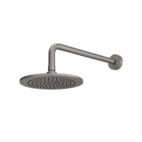 Isenberg By Flusso - 8'' Solid Brass Showerhead / Rainhead With 12'' Wall Mount Shower Arm - Steel Grey