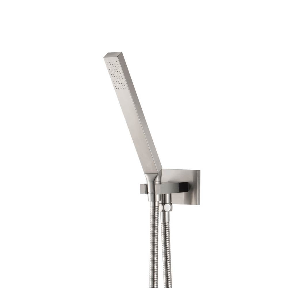 Isenberg By Flusso - Hand Shower Set With Wall Elbow, Holder and Hose - Brushed Nickel PVD