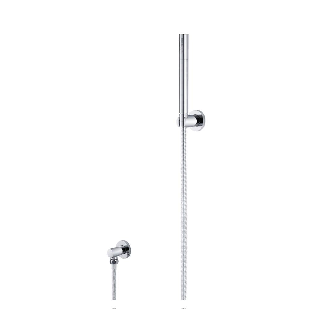 Isenberg By Flusso - Hand Shower Set With Wall Elbow, Holder and Hose - Satin Brass PVD