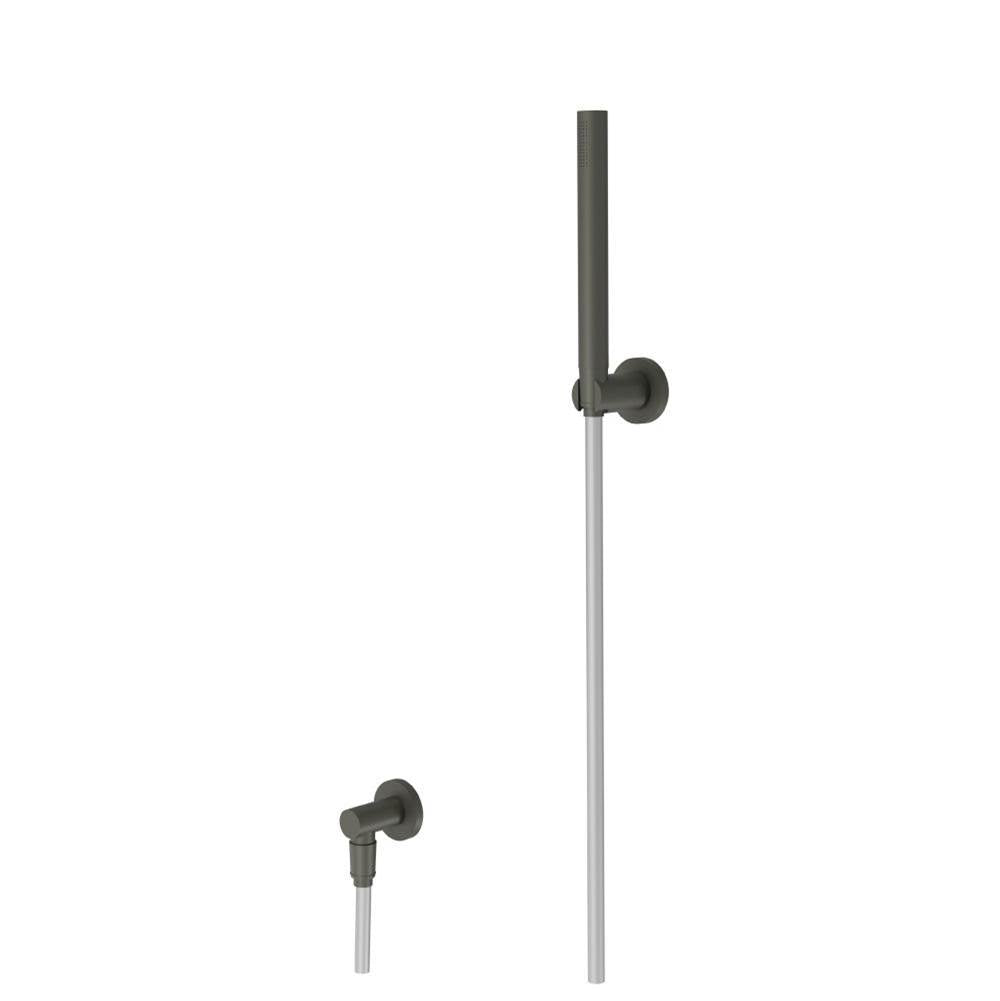 Isenberg By Flusso - Hand Shower Set With Wall Elbow, Holder and Hose - Gun Metal Grey