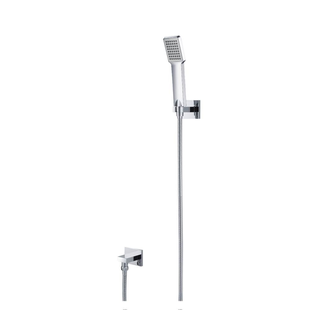 Isenberg By Flusso - Hand Shower Set With Wall Elbow, Holder and Hose - Chrome