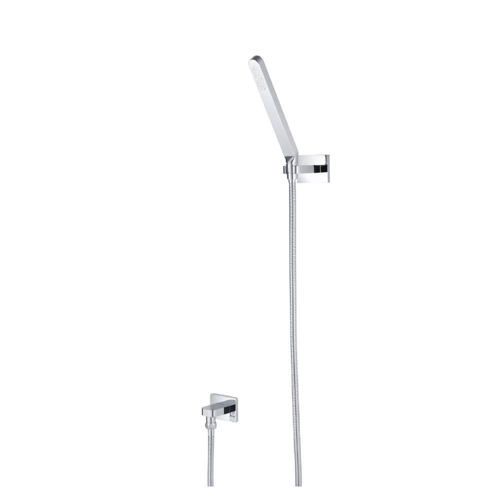 Isenberg By Flusso - Hand Shower Set With Wall Elbow, Holder and Hose - Satin Brass PVD