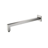 Isenberg By Flusso - Wall Mount Square Shower Arm - 16'' (400mm) - With Flange - Brushed Nickel PVD