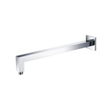 Isenberg By Flusso - Wall Mount Square Shower Arm - 16'' (400mm) - With Flange - Chrome