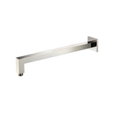 Isenberg By Flusso - Wall Mount Square Shower Arm - 16'' (400mm) - With Flange - Polished Nickel PVD
