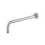 Isenberg By Flusso - Wall Mount Round Shower Arm - 16'' (400mm) - With Flange - Brushed Nickel PVD