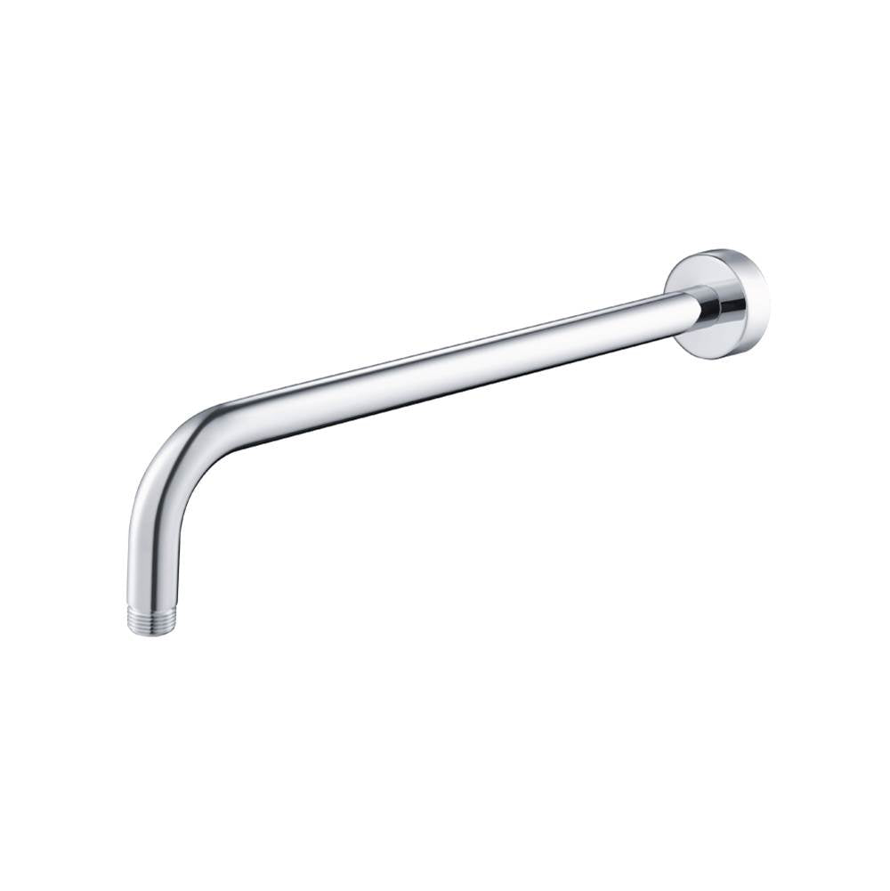 Isenberg By Flusso - Wall Mount Round Shower Arm - 16'' (400mm) - With Flange - Polished Nickel PVD