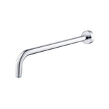 Isenberg By Flusso - Wall Mount Round Shower Arm - 16'' (400mm) - With Flange - Polished Nickel PVD