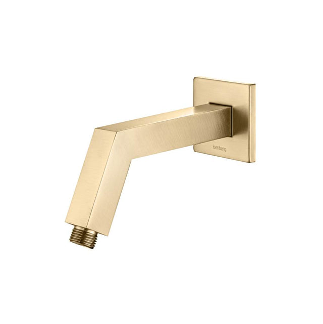 Isenberg By Flusso - Square Shower Arm With Flange - 7'' - With Flange - Brushed Bronze Pvd