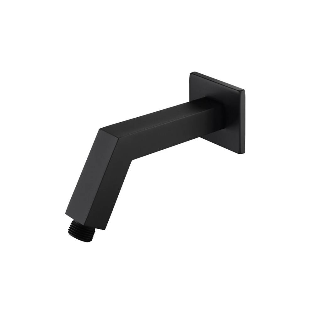 Isenberg By Flusso - Square Shower Arm With Flange - 7'' - With Flange - Matte Black