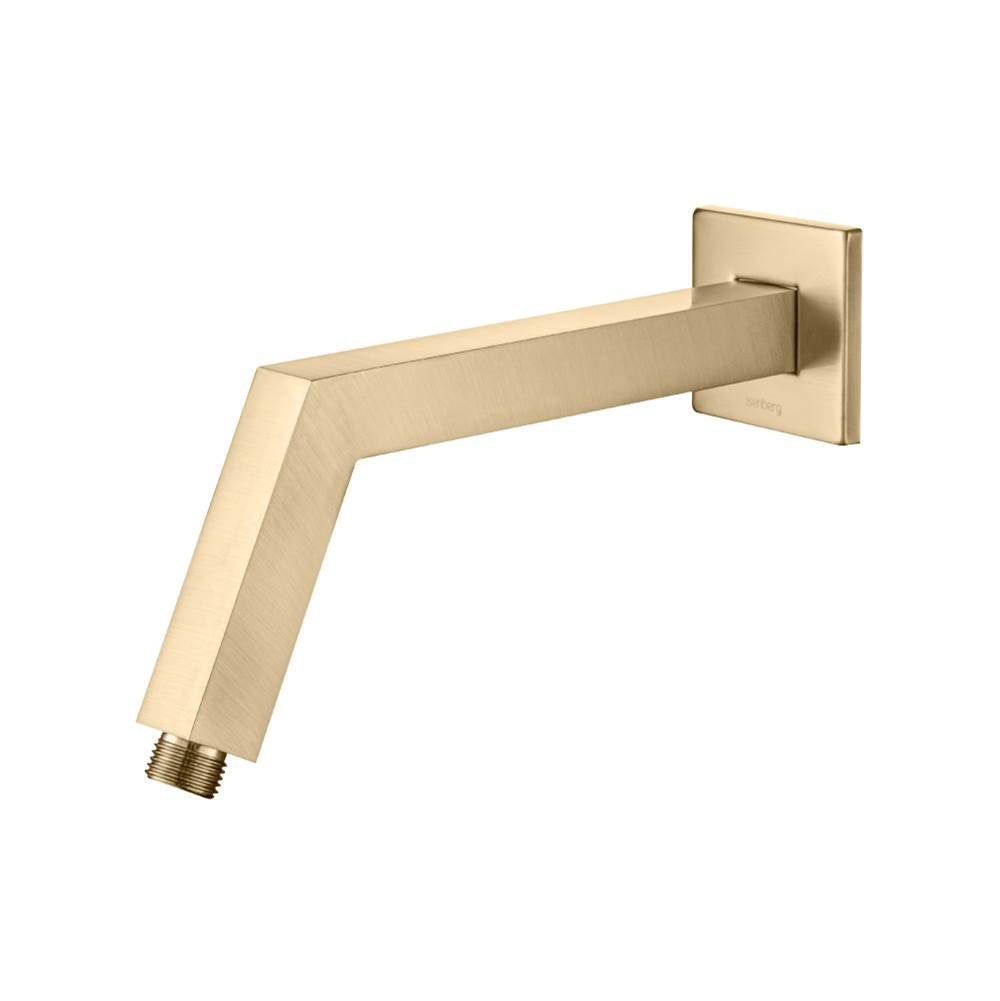 Isenberg By Flusso - Square Shower Arm With Flange - 10'' - With Flange - Brushed Bronze Pvd