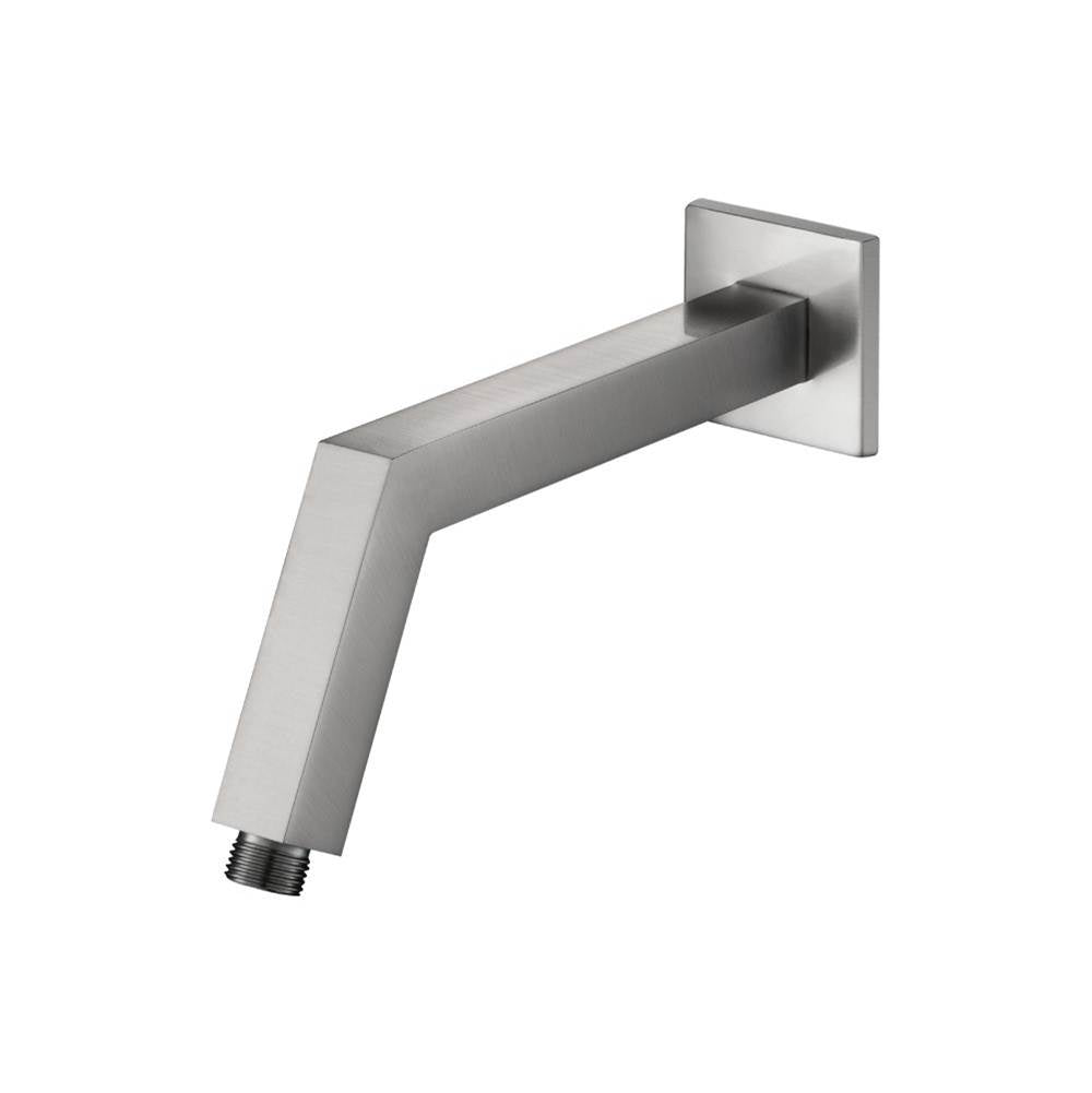 Isenberg By Flusso - Square Shower Arm With Flange - 10'' - With Flange - Brushed Nickel PVD