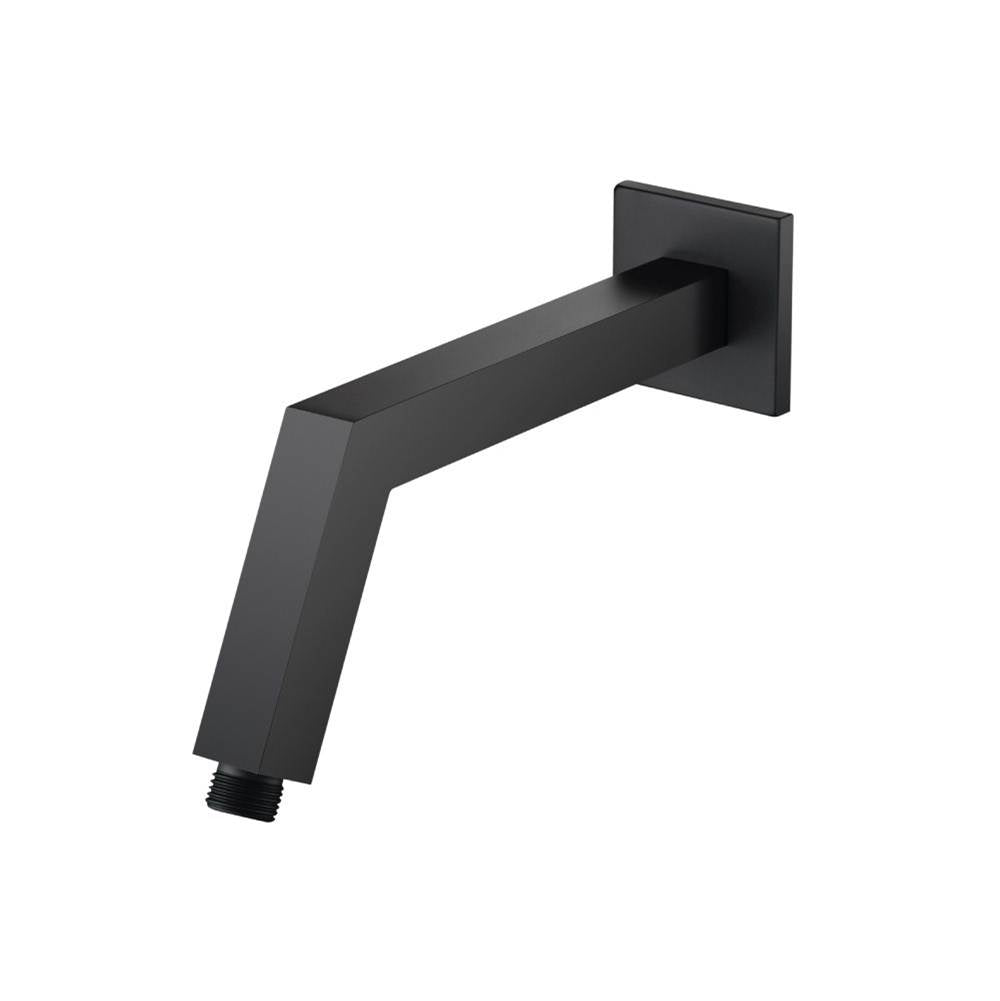 Isenberg By Flusso - Square Shower Arm With Flange - 10'' - With Flange - Matte Black