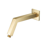 Isenberg By Flusso - Square Shower Arm With Flange - 10'' - With Flange - Satin Brass PVD
