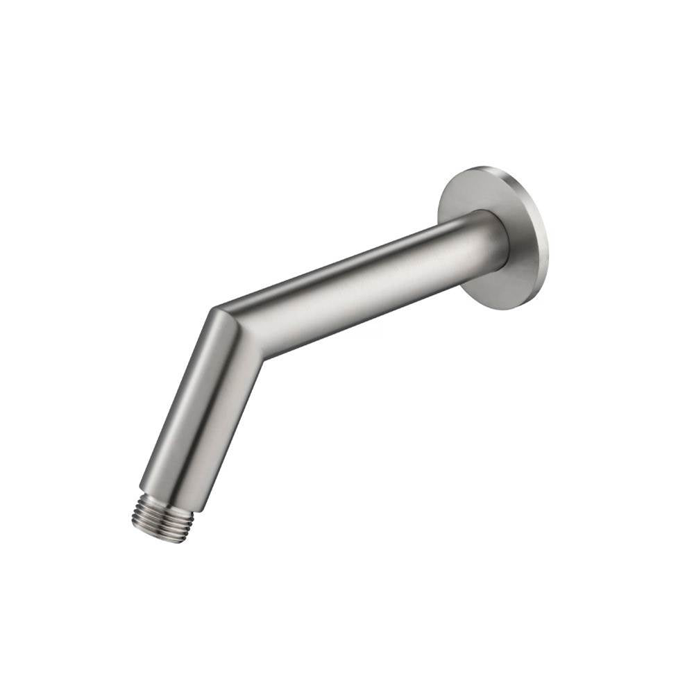 Isenberg By Flusso - Round Shower Arm With Flange - 7'' - With Flange - Brushed Nickel PVD