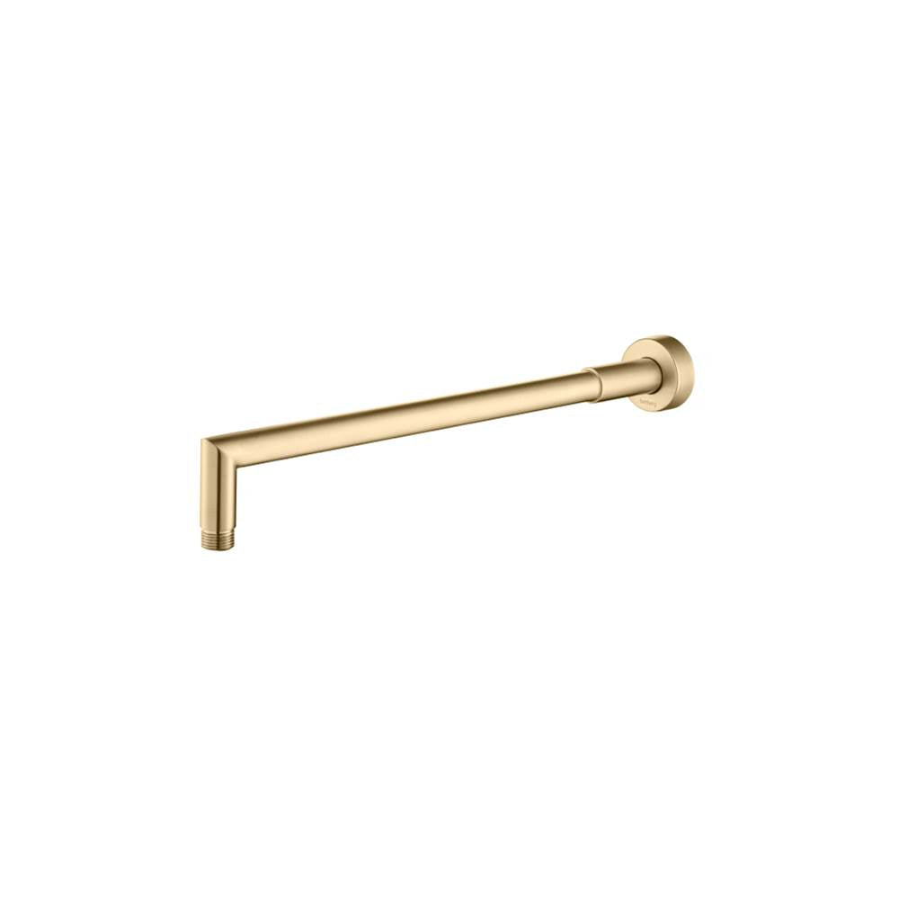 Isenberg By Flusso - Wall Mount Round Shower Arm - 16'' (400mm) - With Flange - Brushed Bronze Pvd