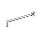 Isenberg By Flusso - Wall Mount Round Shower Arm - 16'' (400mm) - With Flange - Polished Nickel PVD
