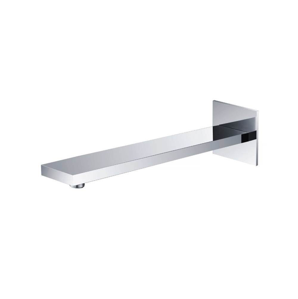 Isenberg By Flusso - Wall Mount Shower Arm - 16'' (400mm) - With Flange - Polished Nickel PVD