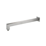 Isenberg By Flusso - Wall Mount Square Shower Arm - 20'' - With Flange - Brushed Nickel PVD