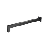 Isenberg By Flusso - Wall Mount Square Shower Arm - 20'' - With Flange - Matte Black