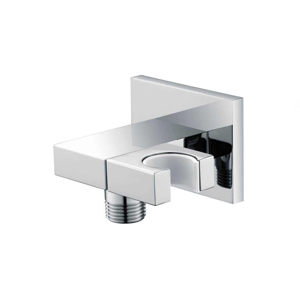 Isenberg By Flusso - Wall Elbow With Holder Combo - Adjustable Angle - Chrome