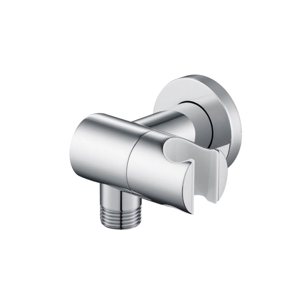 Isenberg By Flusso - Wall Elbow With Holder Combo - Adjustable Angle - Chrome