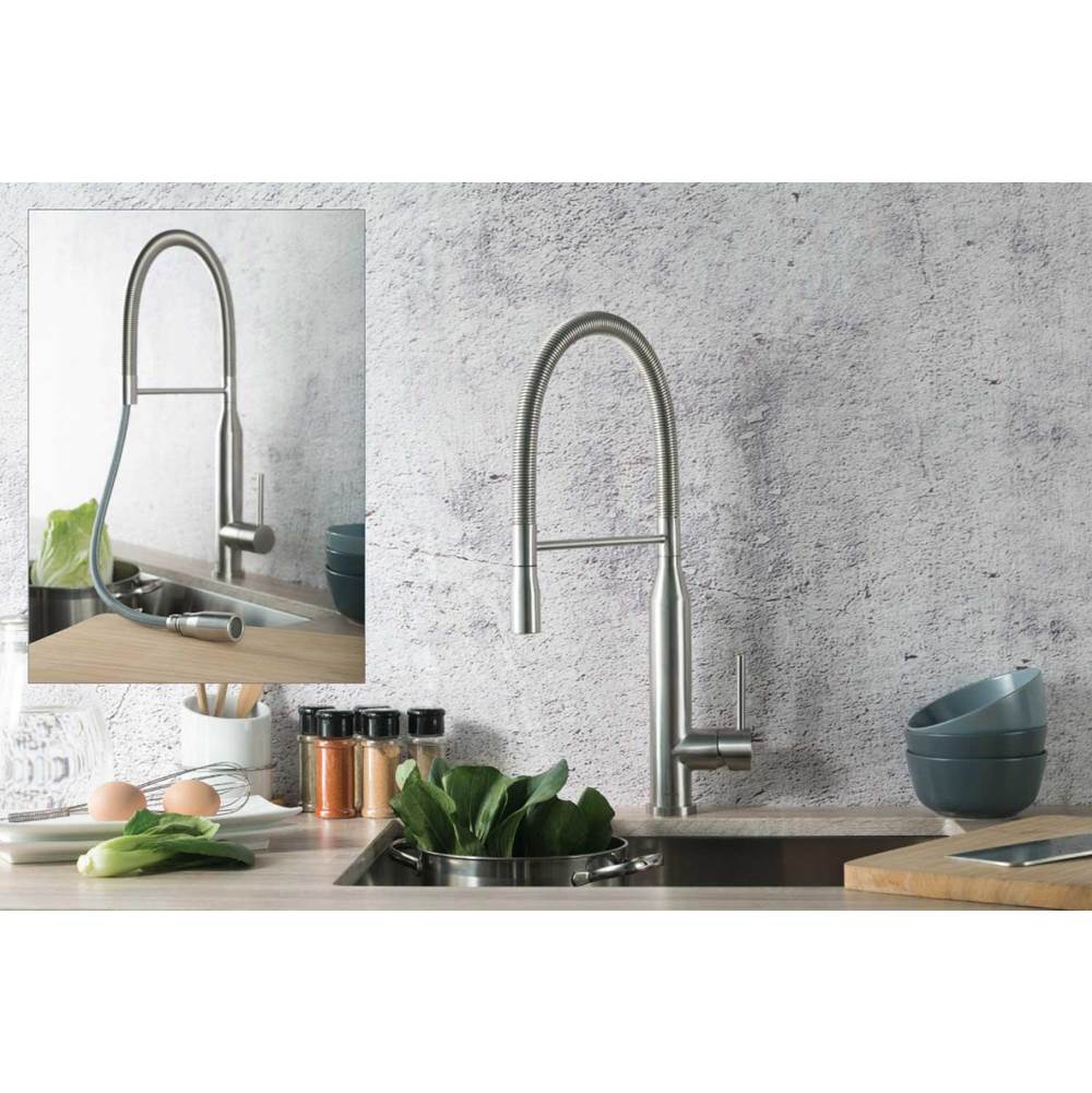 Glatt - Semi-Professional Dual Spray Stainless Steel Kitchen Faucet With Pull Out