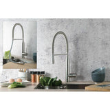 Glatt - Semi-Professional Dual Spray Stainless Steel Kitchen Faucet With Pull Out