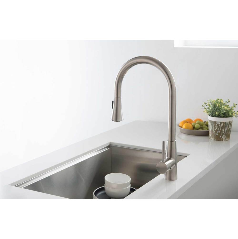 Zest - Dual Spray Stainless Steel Kitchen Faucet With Pull Out