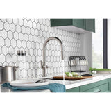 Velox - Dual Spray Stainless Steel Two Handle Kitchen Faucet With Pull Out