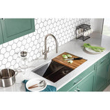 Velox - Dual Spray Stainless Steel Two Handle Kitchen Faucet With Pull Out