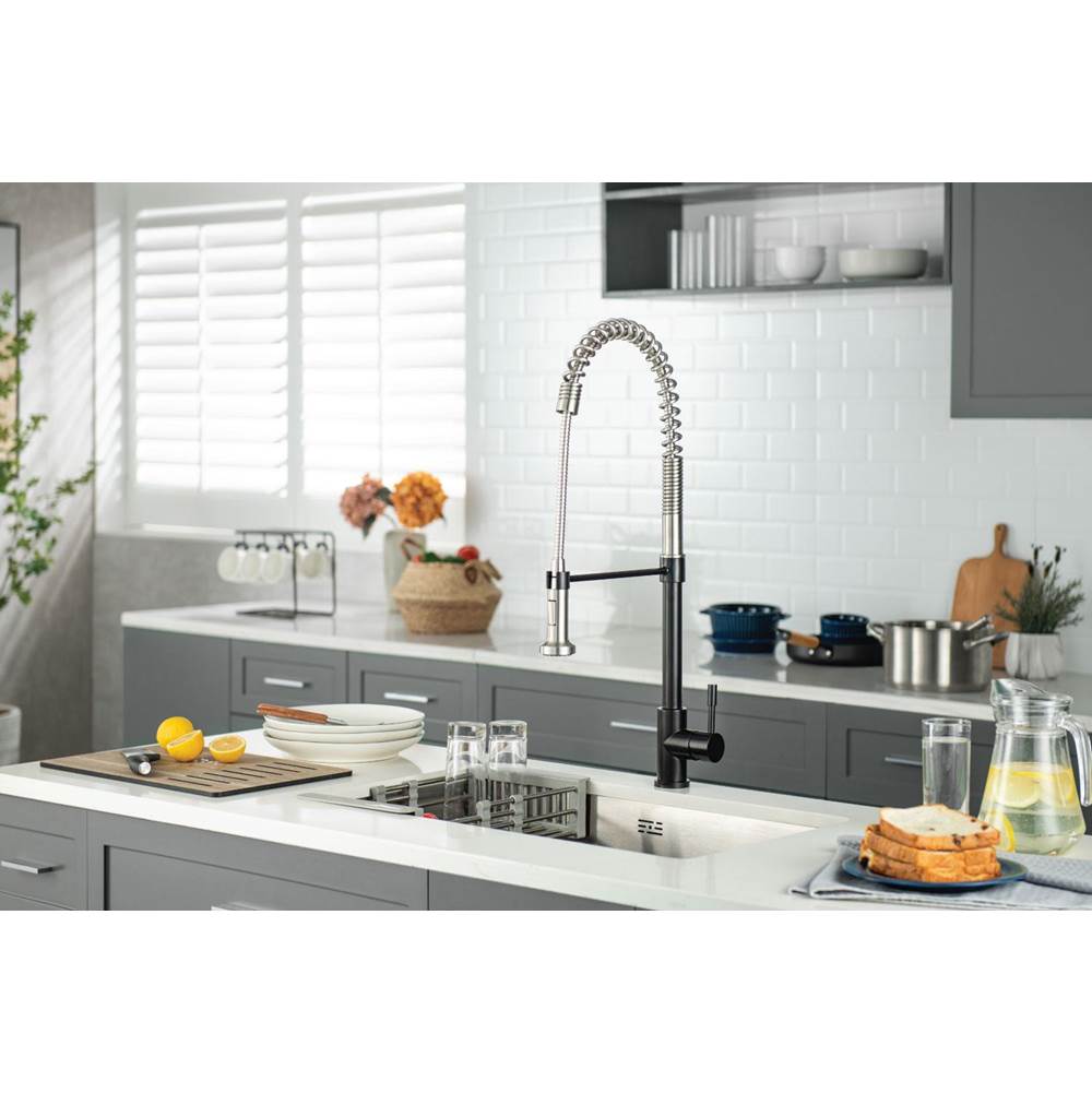 Professio - S - Dual Spray Professional Stainless Steel Kitchen Faucet With Pull Out