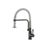 Isenberg By Flusso - Caso - Semi-Professional Dual Spray Stainless Steel Kitchen Faucet With Pull Out - Dark Green