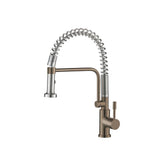 Isenberg By Flusso - Caso - Semi-Professional Dual Spray Stainless Steel Kitchen Faucet With Pull Out - Dark Tan