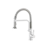 Isenberg By Flusso - Caso - Semi-Professional Dual Spray Stainless Steel Kitchen Faucet With Pull Out - Gloss White