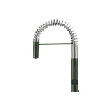 Isenberg By Flusso - Dixie - Semi-Professional Dual Spray Stainless Steel Kitchen Faucet With Pull Out - Dark Green