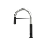 Isenberg By Flusso - Dixie - Semi-Professional Dual Spray Stainless Steel Kitchen Faucet With Pull Out - Gloss Black