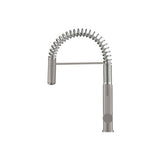 Isenberg By Flusso - Dixie - Semi-Professional Dual Spray Stainless Steel Kitchen Faucet With Pull Out - Steel Grey