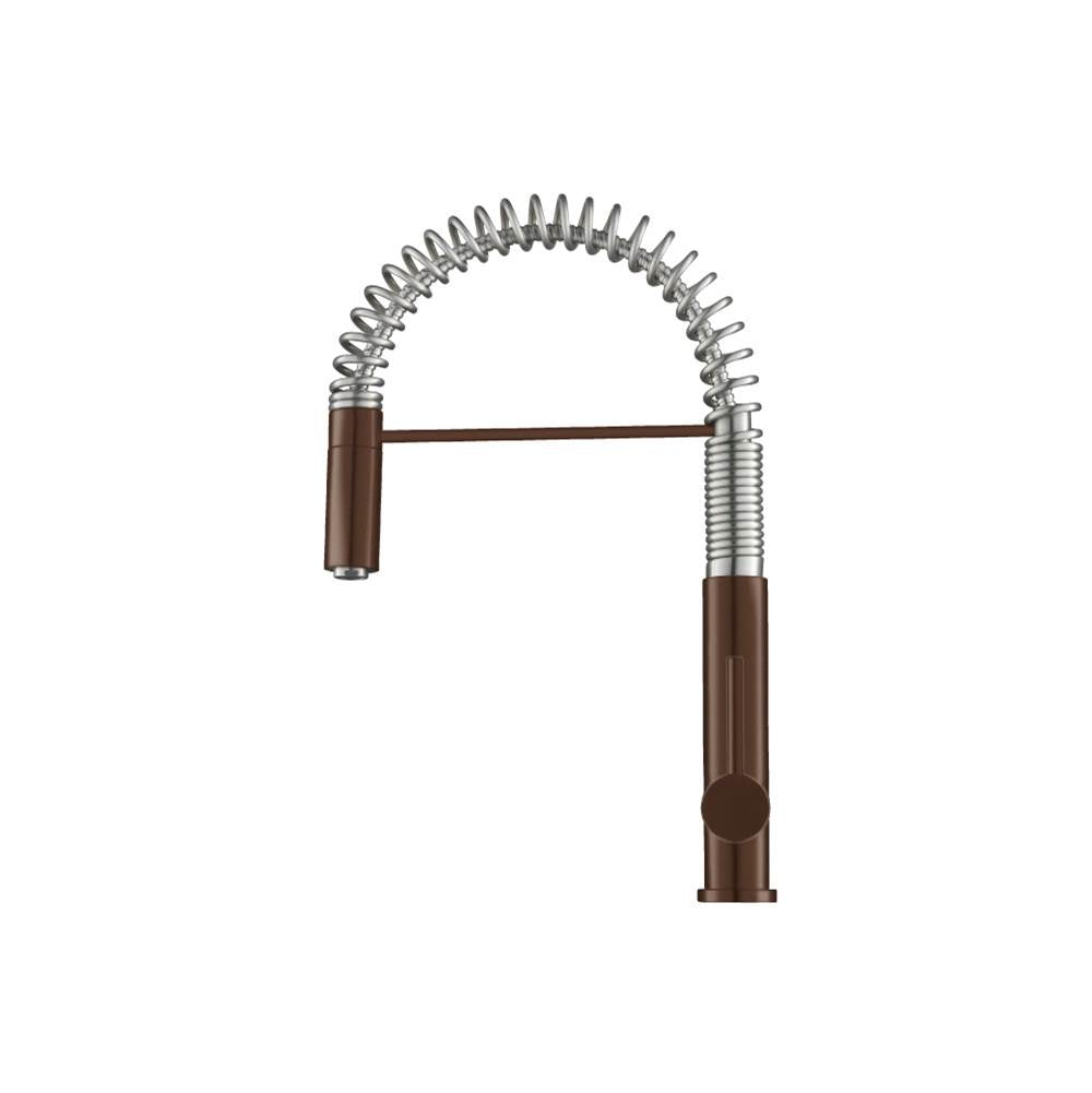 Isenberg By Flusso - Dixie - Semi-Professional Dual Spray Stainless Steel Kitchen Faucet With Pull Out - Vortex Brown
