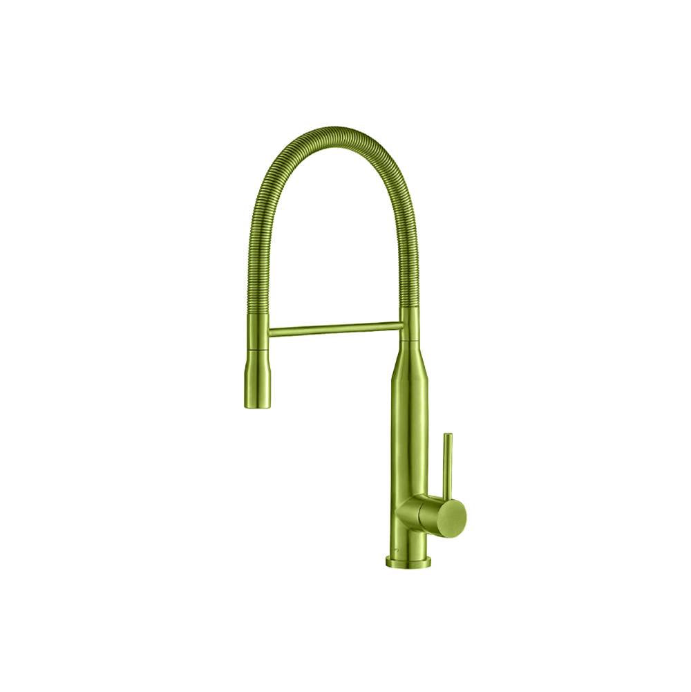 Isenberg By Flusso - Glatt - Semi-Professional Dual Spray Stainless Steel Kitchen Faucet With Pull Out - Isenberg Green
