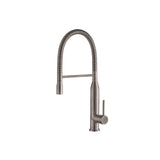 Isenberg By Flusso - Glatt - Semi-Professional Dual Spray Stainless Steel Kitchen Faucet With Pull Out - Steel Grey