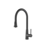 Isenberg By Flusso - Zest - Dual Spray Stainless Steel Kitchen Faucet With Pull Out - Gun Metal Grey