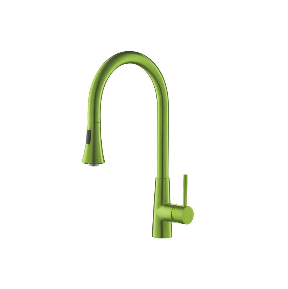 Isenberg By Flusso - Zest - Dual Spray Stainless Steel Kitchen Faucet With Pull Out - Isenberg Green