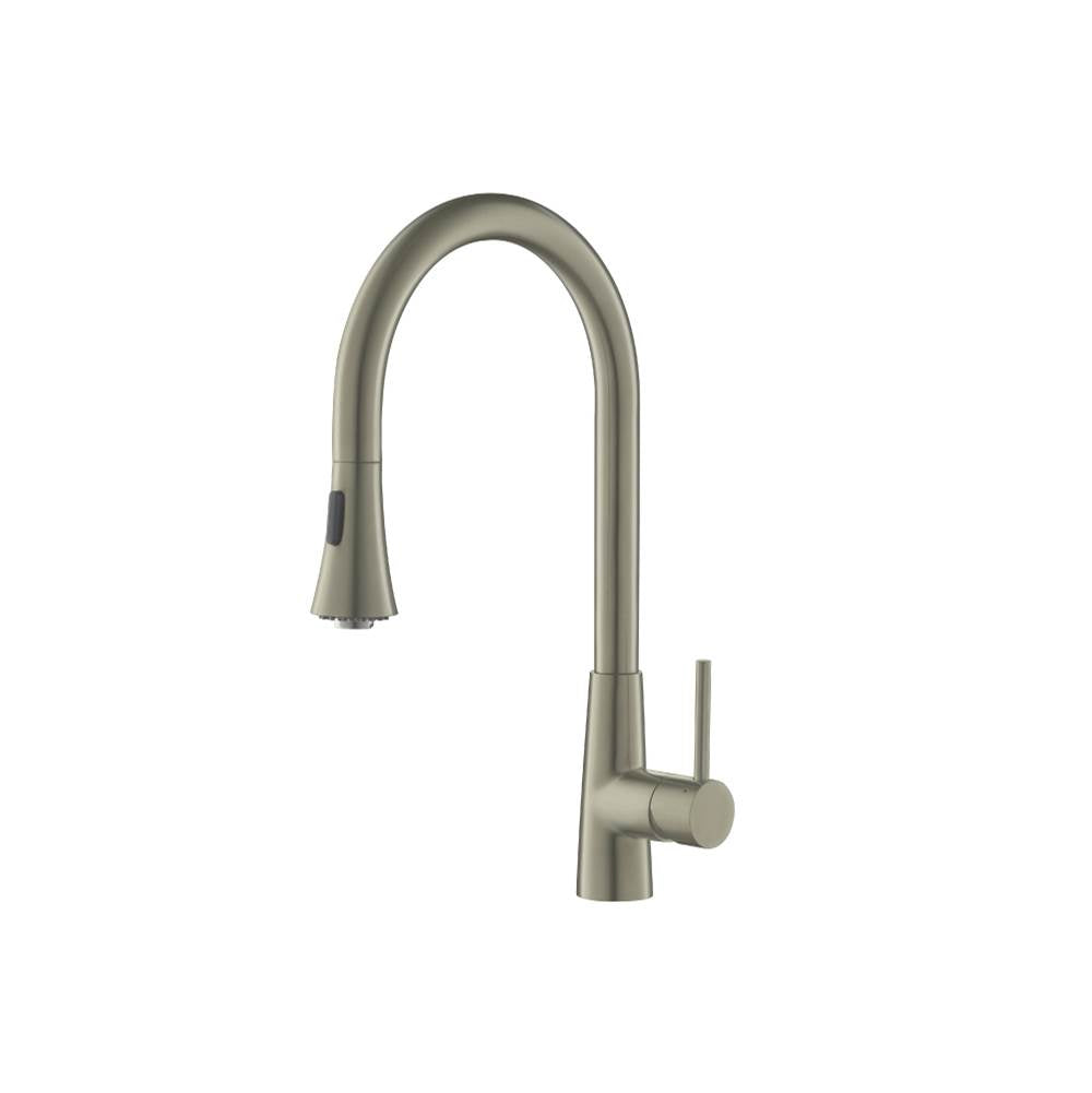 Isenberg By Flusso - Zest - Dual Spray Stainless Steel Kitchen Faucet With Pull Out - Light Verde