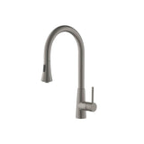 Isenberg By Flusso - Zest - Dual Spray Stainless Steel Kitchen Faucet With Pull Out - Steel Grey